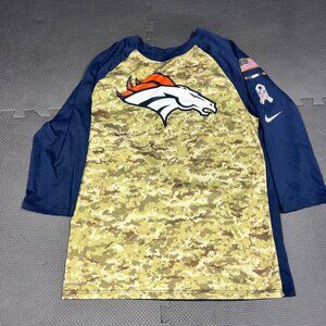 Nike NFL Onfield Denver Broncos Camouflage Long Sleeve Shirt M Dri-Fit Athletic